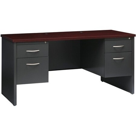 Lorell DESK, 24inX60in DBL PED, CH/MH LLR79160